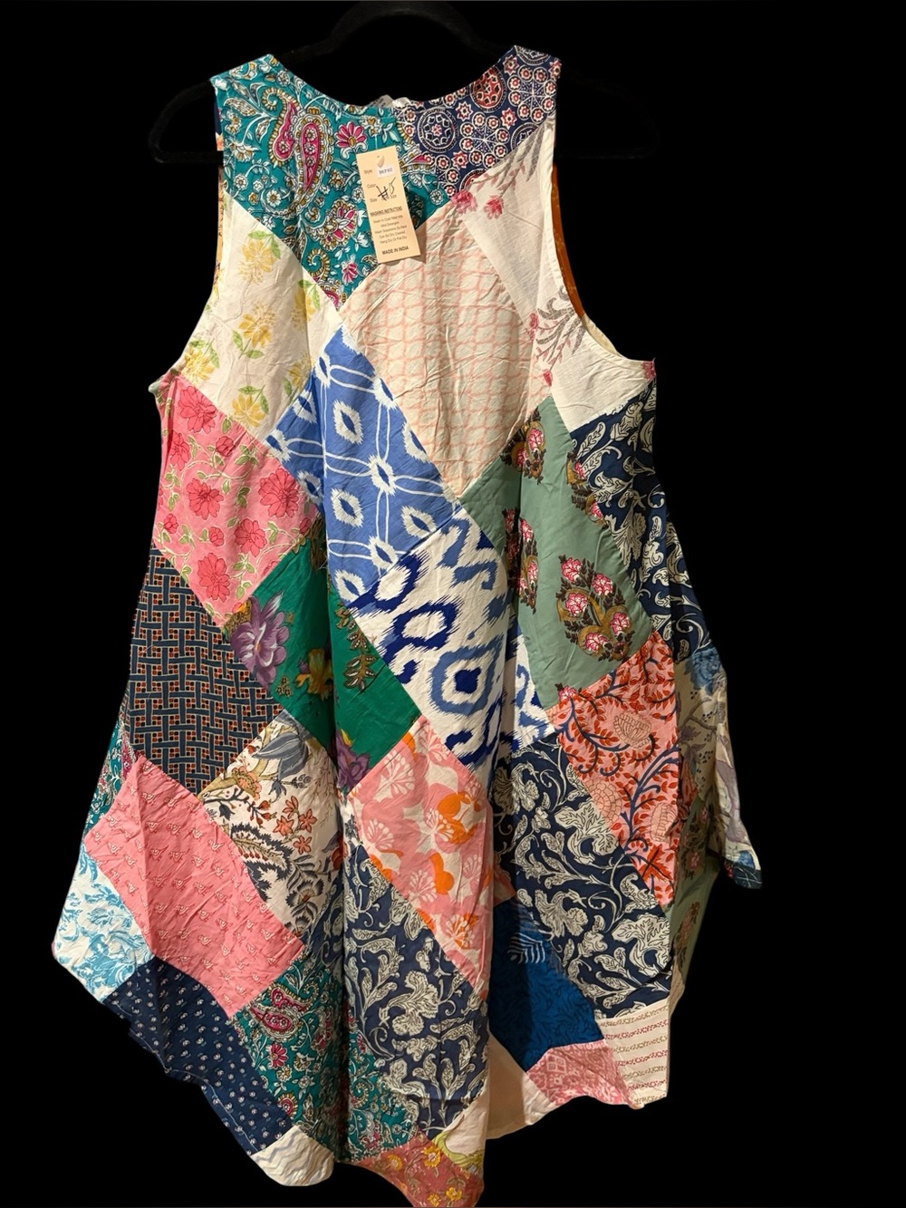 Colorful #15 Patchwork Boho A-line Dress - Picture 2 of 2
